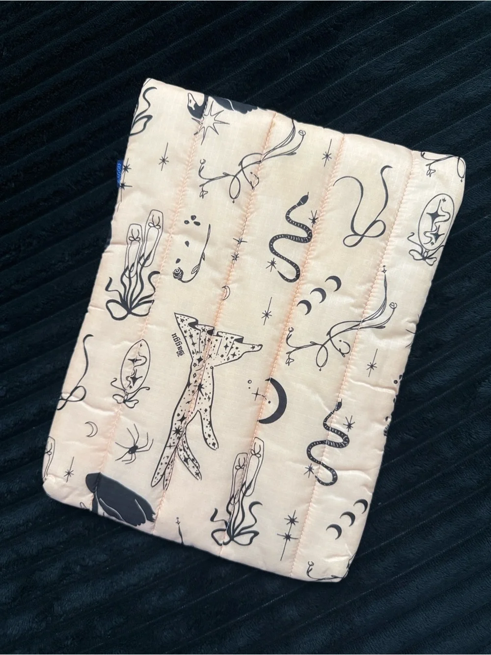 BAGGU Pink Celestial Print Padded Tablet Sleeve